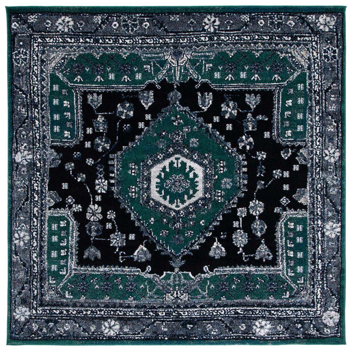 Safavieh Vintage Hamadan 204 Rug, VTH204 - GREEN / BLACK