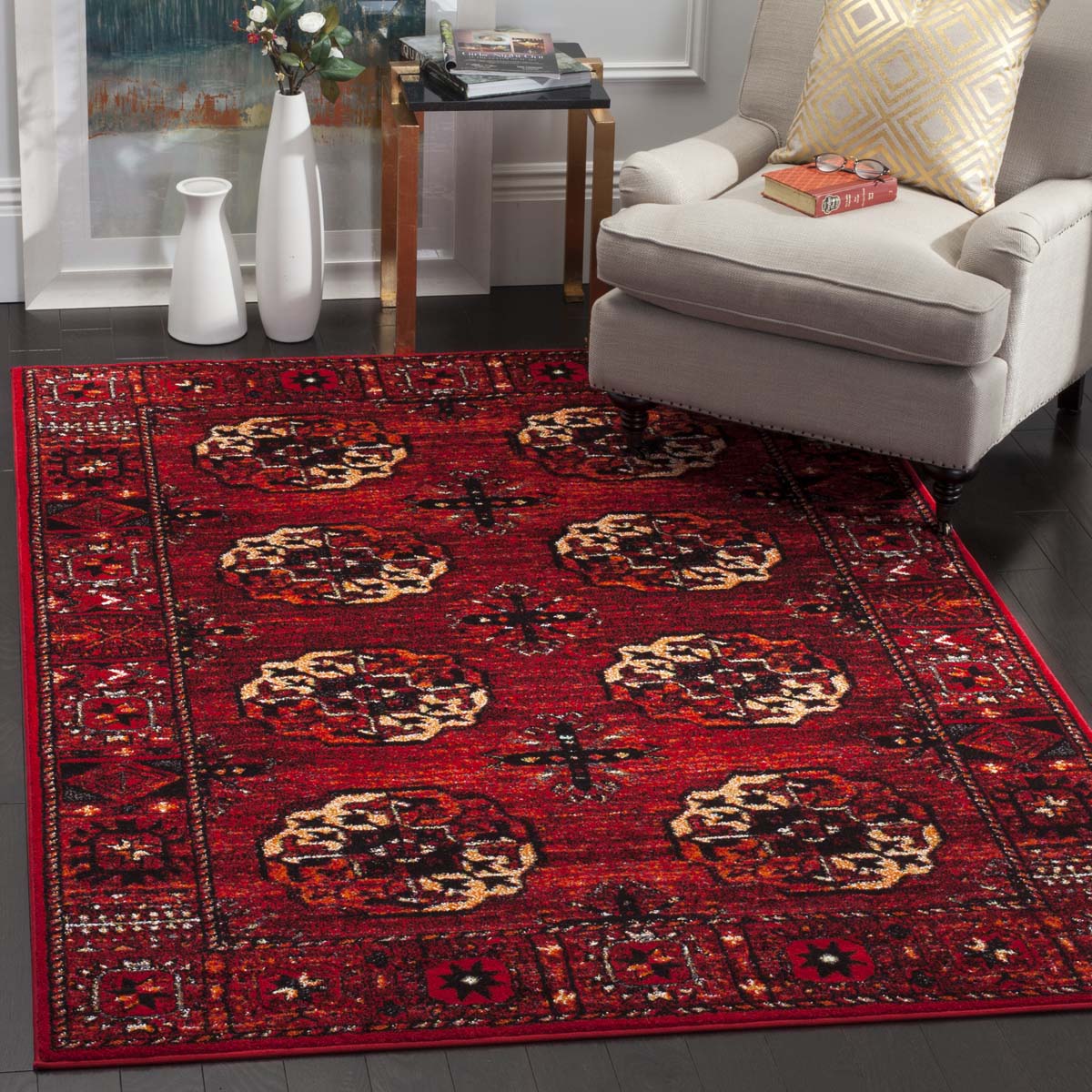 Safavieh Vintage Hamadan 212 Rug, VTH212 - RED / MULTI