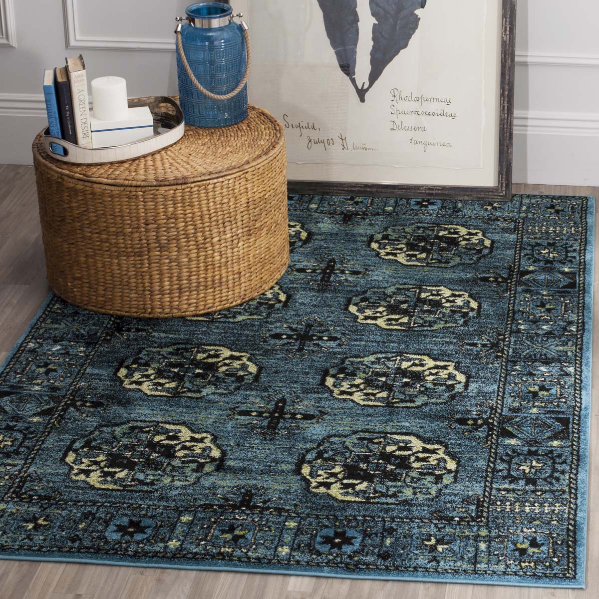 Safavieh Vintage Hamadan 212 Rug, VTH212 - BLUE / MULTI