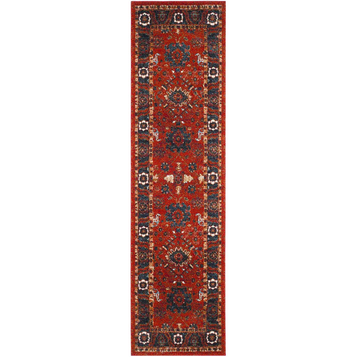 Safavieh Vintage Hamadan 214 Rug, VTH214 - ORANGE / BLUE