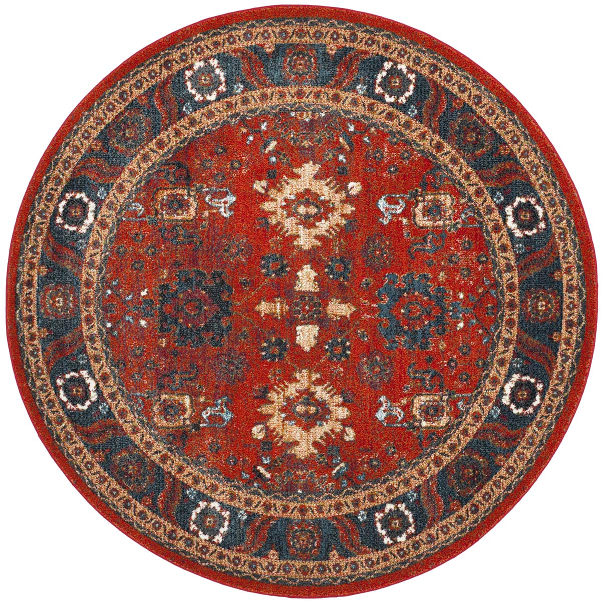 Safavieh Vintage Hamadan 214 Rug, VTH214 - ORANGE / BLUE
