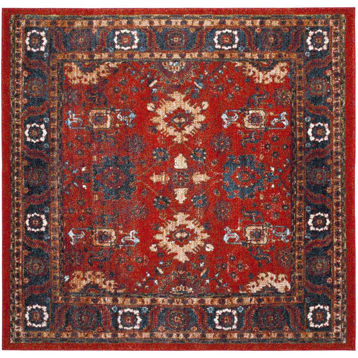 Safavieh Vintage Hamadan 214 Rug, VTH214 - ORANGE / BLUE
