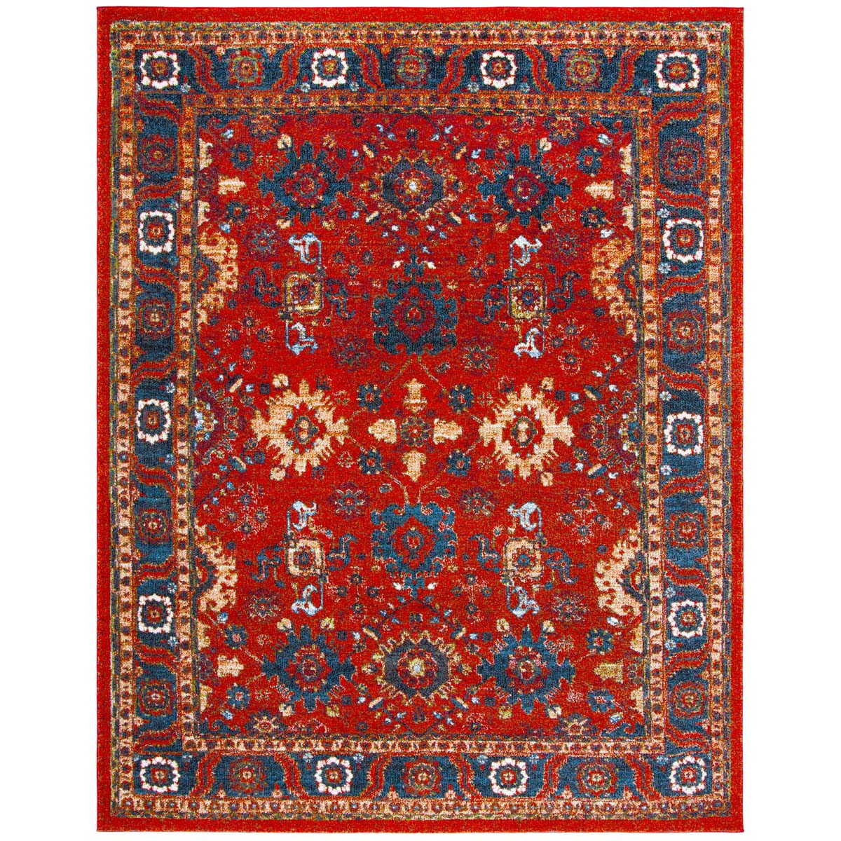 Safavieh Vintage Hamadan 214 Rug, VTH214 - ORANGE / BLUE