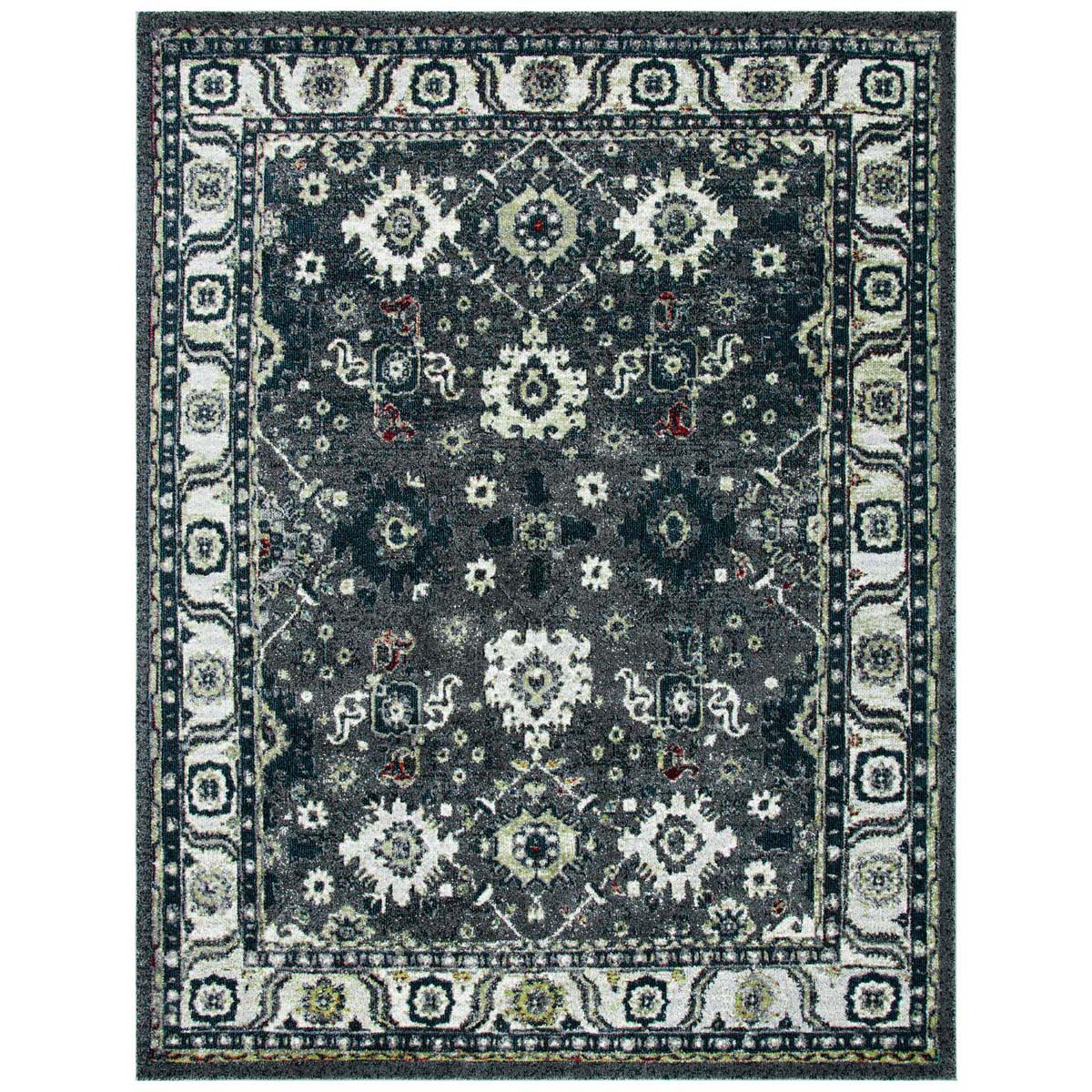 Safavieh Vintage Hamadan 214 Rug, VTH214 - DARK GREY / IVORY