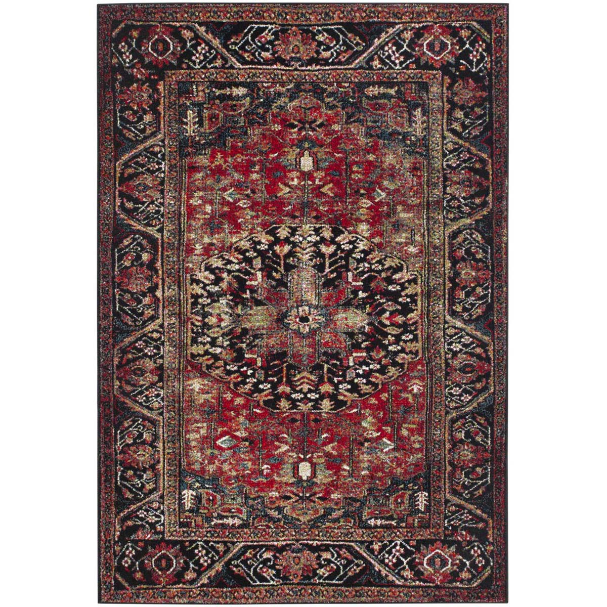 Safavieh Vintage Hamadan 215 Rug, VTH215 - RED / MULTI