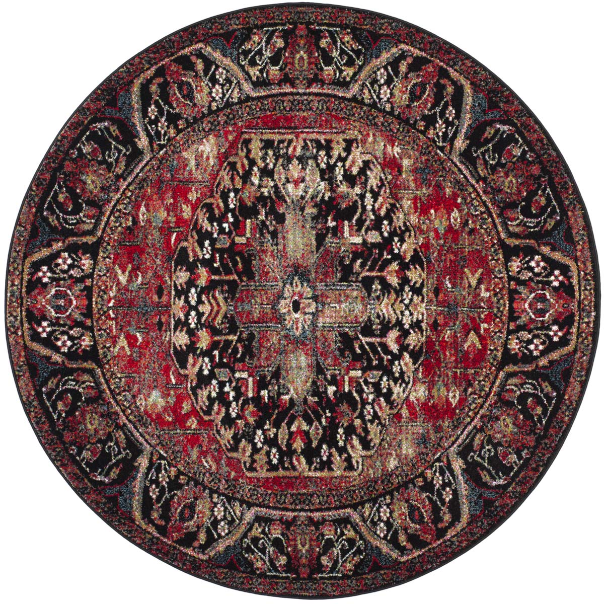 Safavieh Vintage Hamadan 215 Rug, VTH215 - RED / MULTI