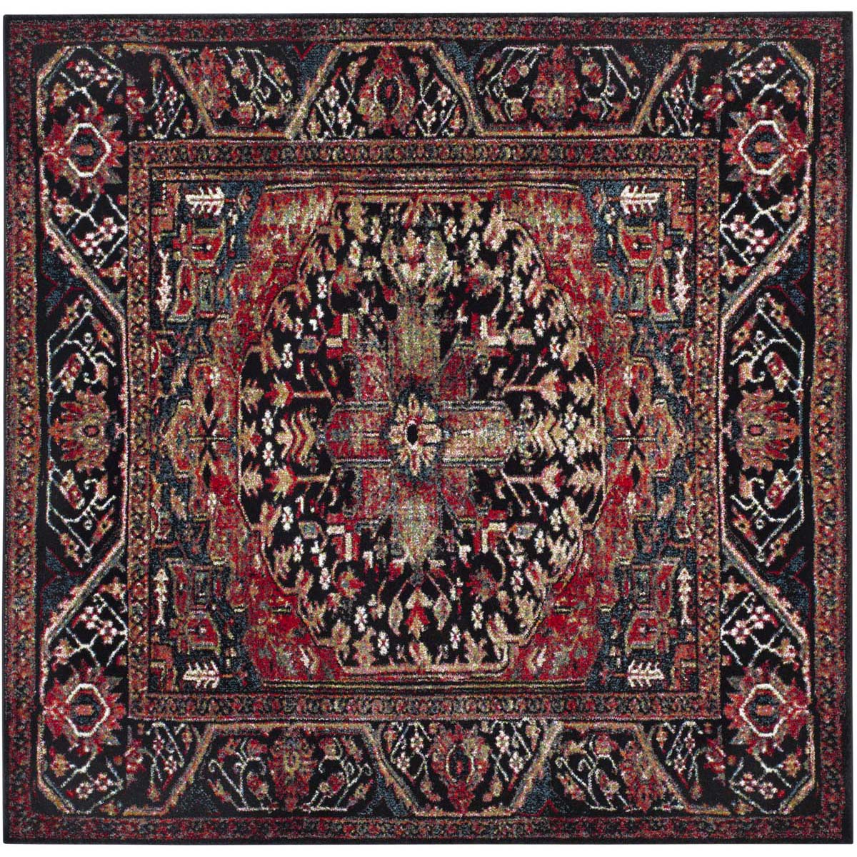 Safavieh Vintage Hamadan 215 Rug, VTH215 - RED / MULTI