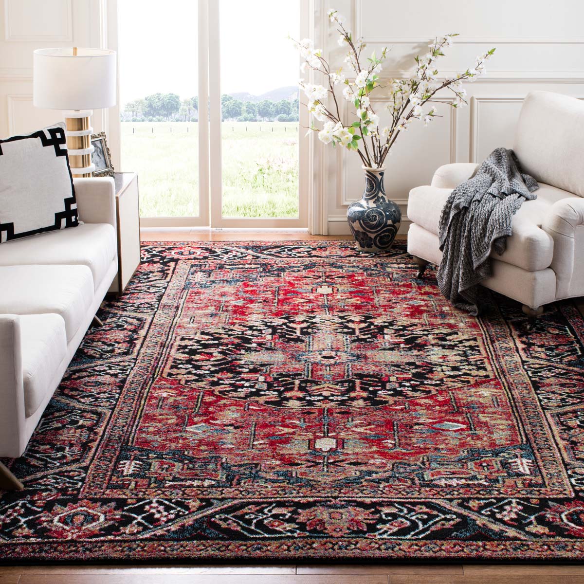 Safavieh Vintage Hamadan 215 Rug, VTH215 - RED / MULTI
