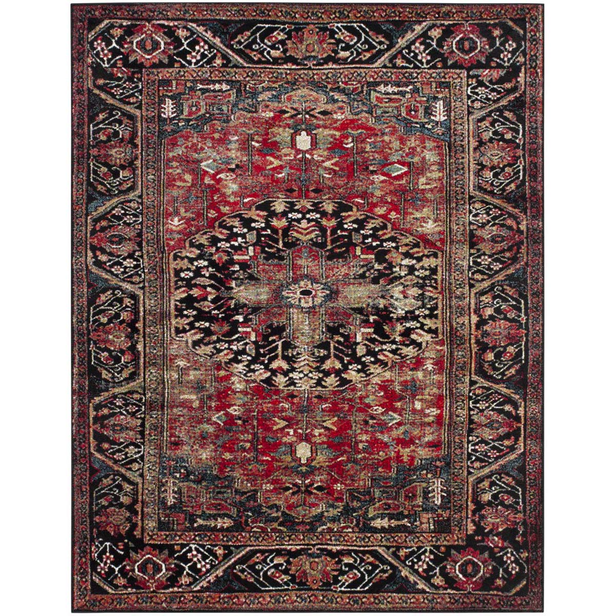 Safavieh Vintage Hamadan 215 Rug, VTH215 - RED / MULTI