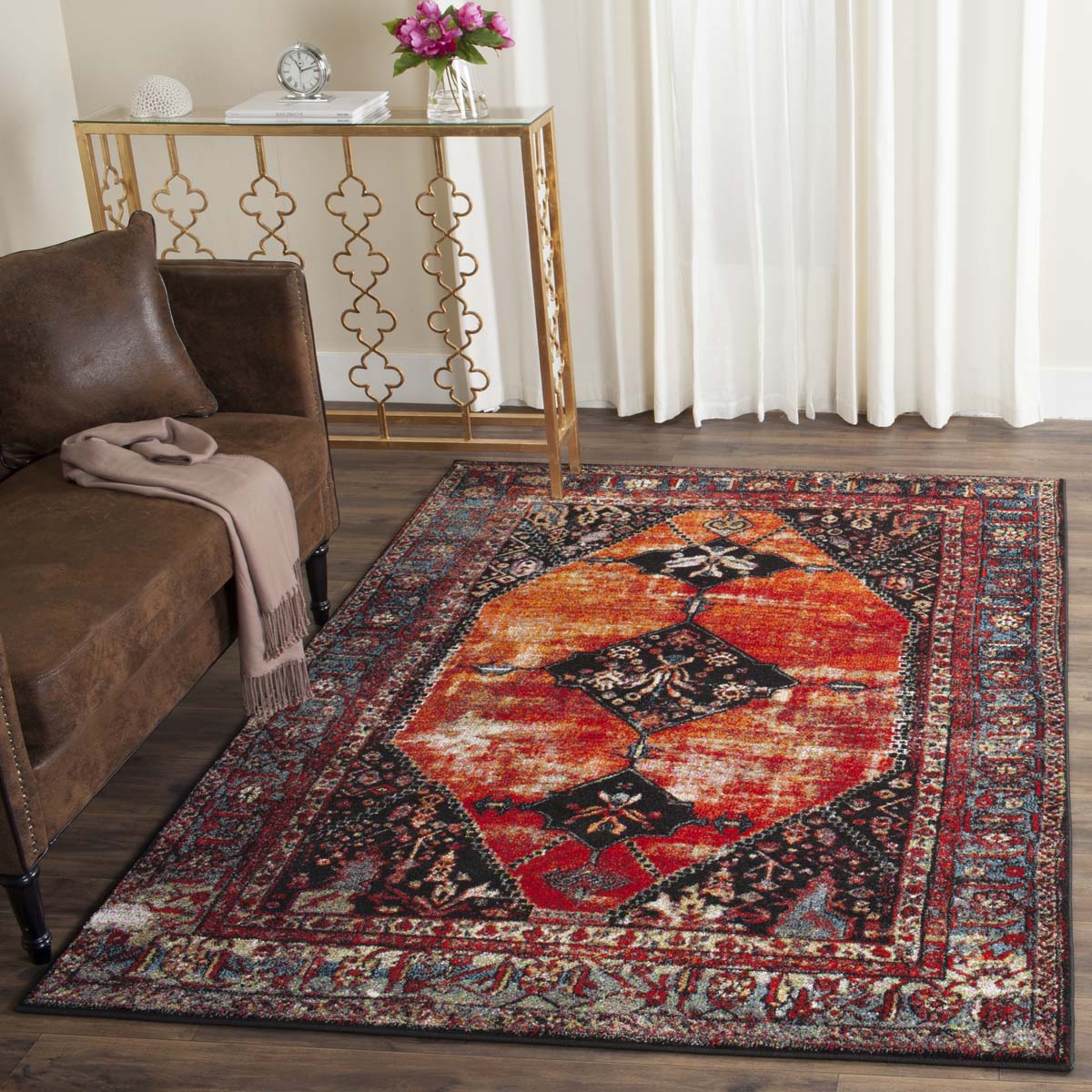 Safavieh Vintage Hamadan 217 Rug, VTH217 - ORANGE / MULTI