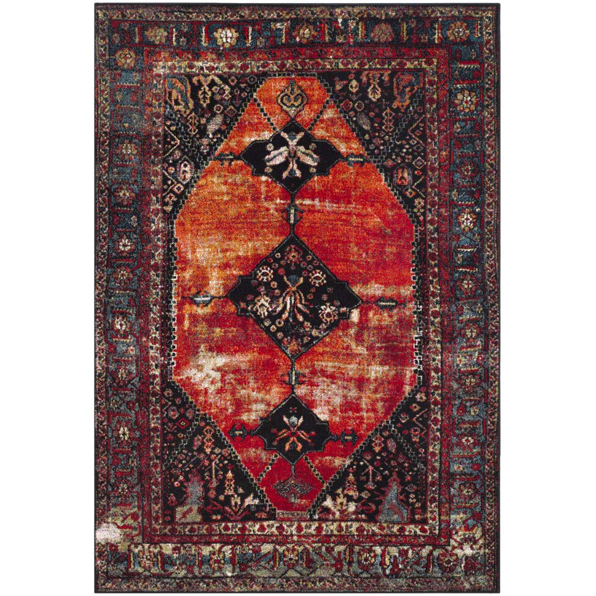 Safavieh Vintage Hamadan 217 Rug, VTH217 - ORANGE / MULTI