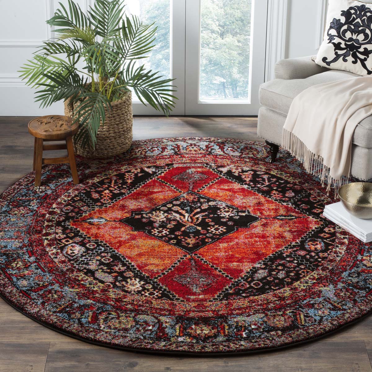 Safavieh Vintage Hamadan 217 Rug, VTH217 - ORANGE / MULTI