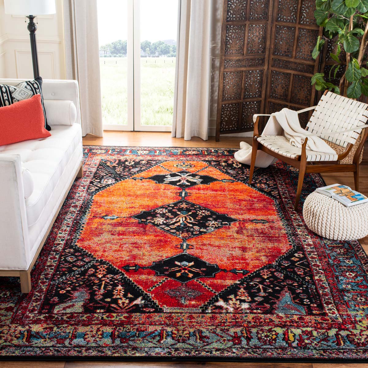 Safavieh Vintage Hamadan 217 Rug, VTH217 - ORANGE / MULTI