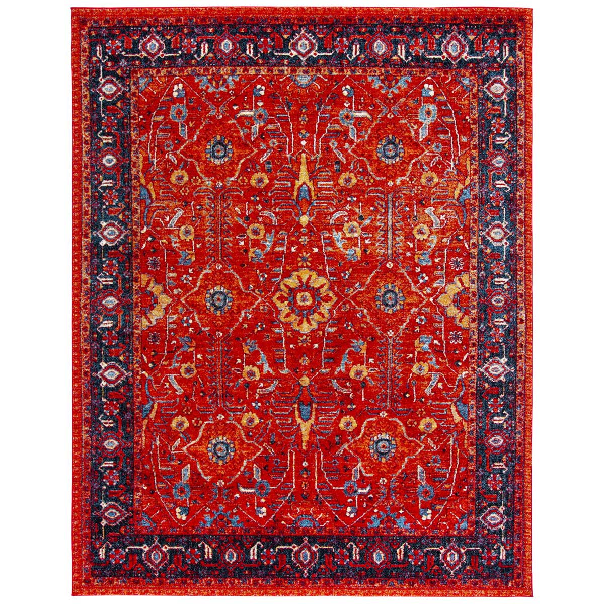 Safavieh Vintage Hamadan 220 Rug, VTH220 - ORANGE / NAVY