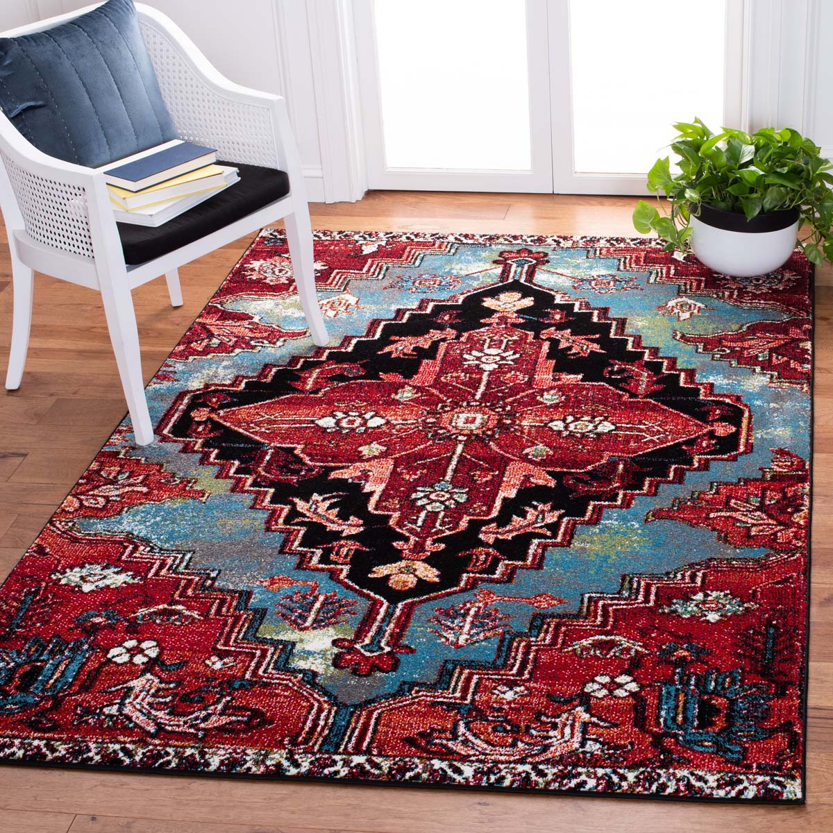 Safavieh Vintage Hamadan 248 Rug, VTH248 - BLUE / RED
