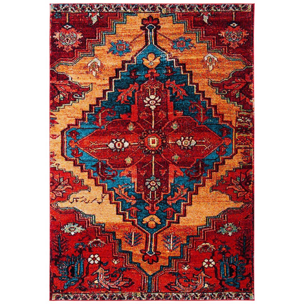 Safavieh Vintage Hamadan 248 Rug, VTH248 - RED / BLUE