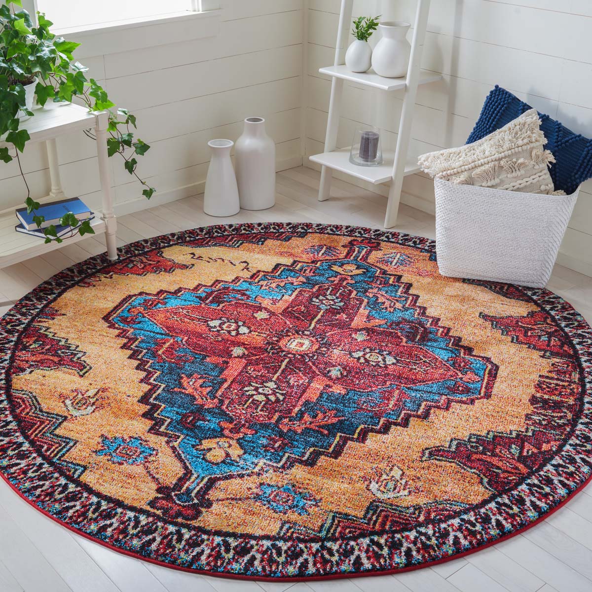 Safavieh Vintage Hamadan 248 Rug, VTH248 - RED / BLUE
