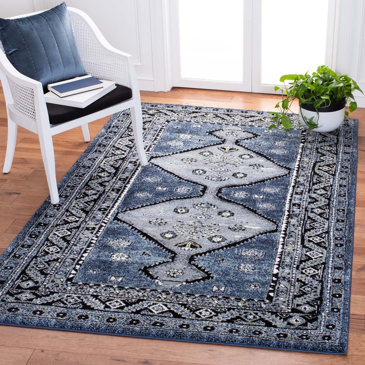 Safavieh Vintage Hamadan 252 Rug, VTH252 - BLUE / GREY