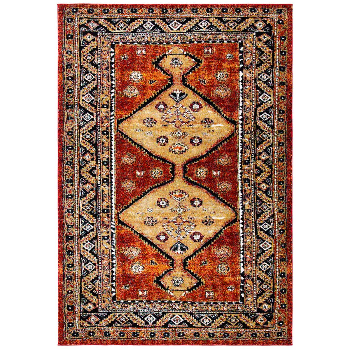 Safavieh Vintage Hamadan 252 Rug, VTH252 - RUST / GOLD