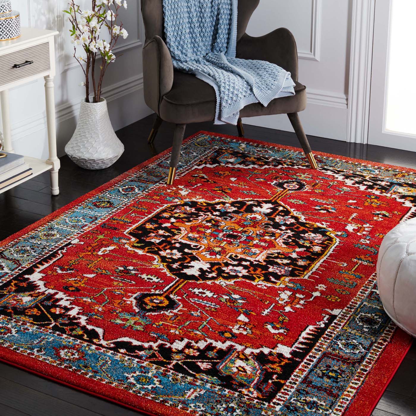 Safavieh Vintage Hamadan 266 Rug, VTH266 - RED / BLUE