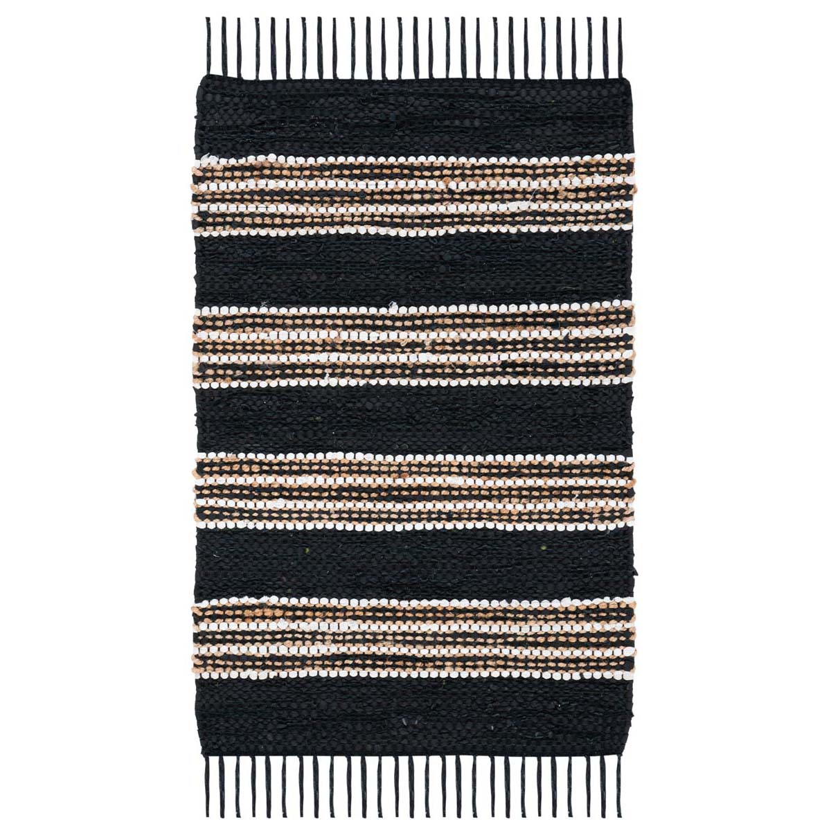 Safavieh Vintage Leather 601 Rug, VTL601 - Black / Natural
