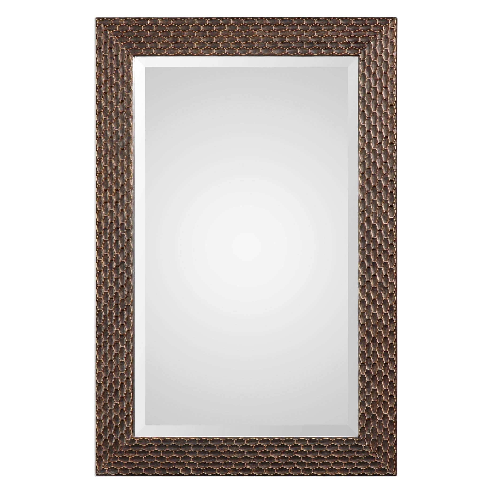 Decor Market Mirror - Rust Bronze With Gold Highlights