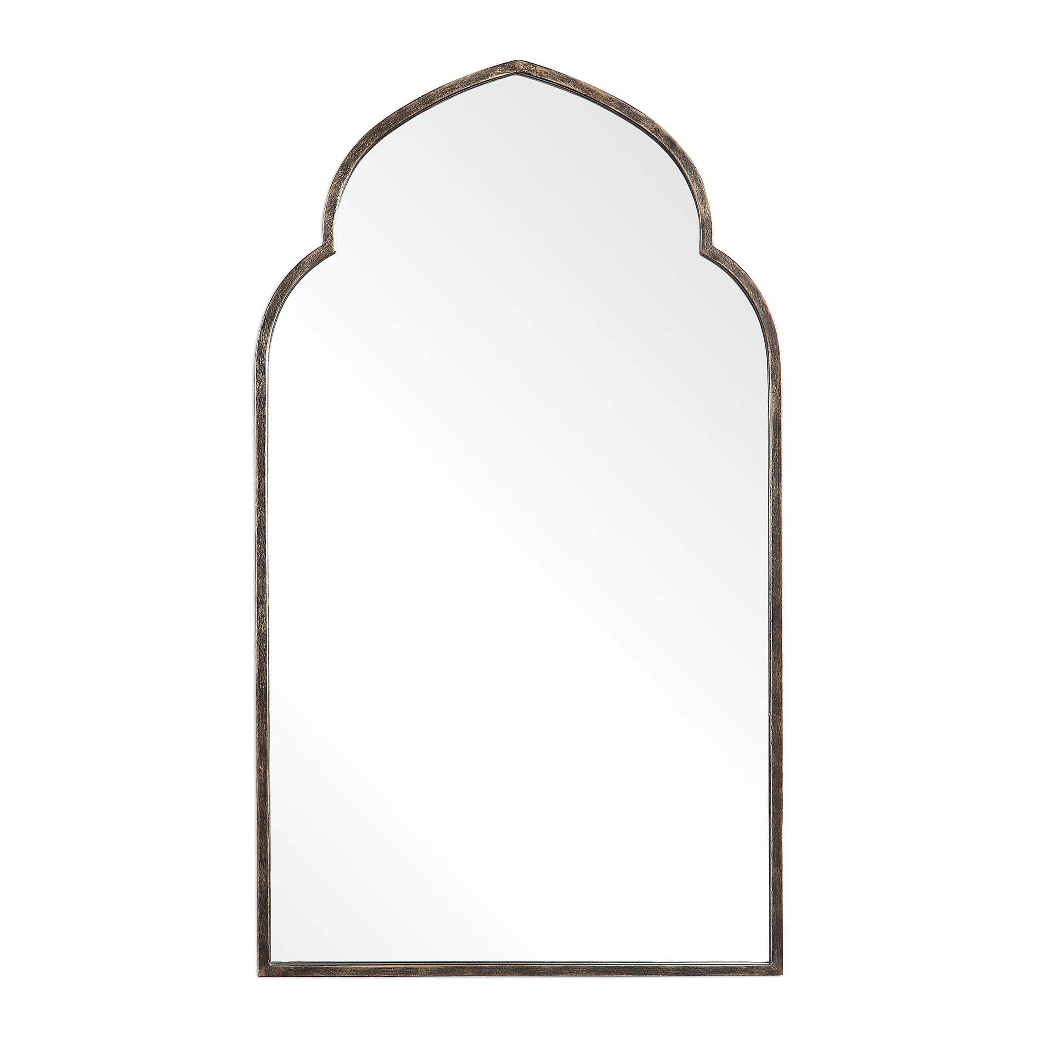 Decor Market Mirror - Rich Dark Bronze With Golden Highlights