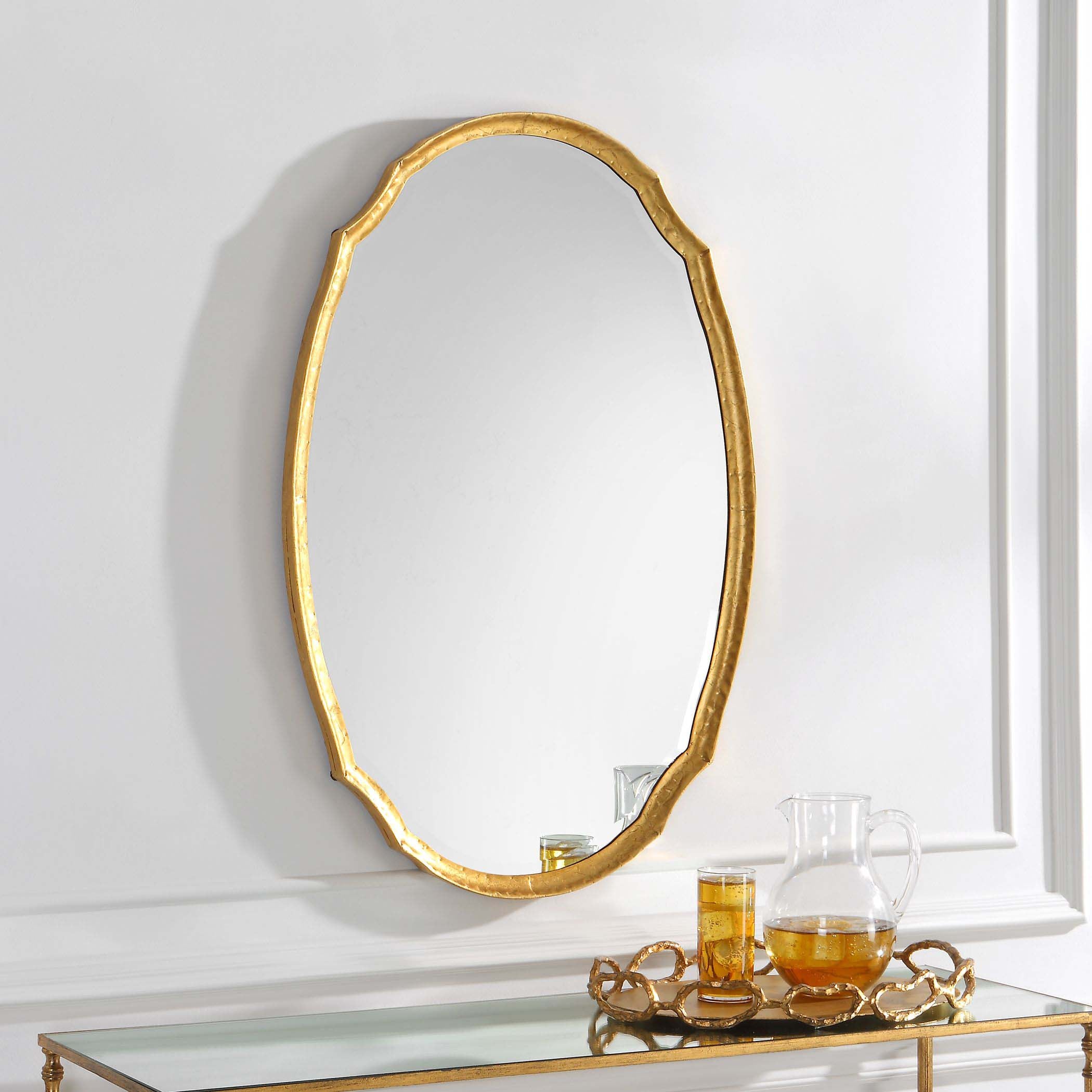 Decor Market Mirror - Lightly Antiqued Gold Leaf