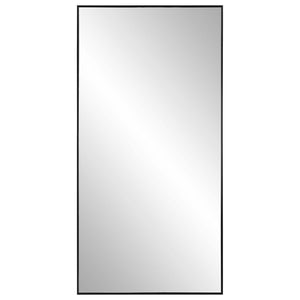 Decor Market Mirror - Black Finish With Plain Mirror