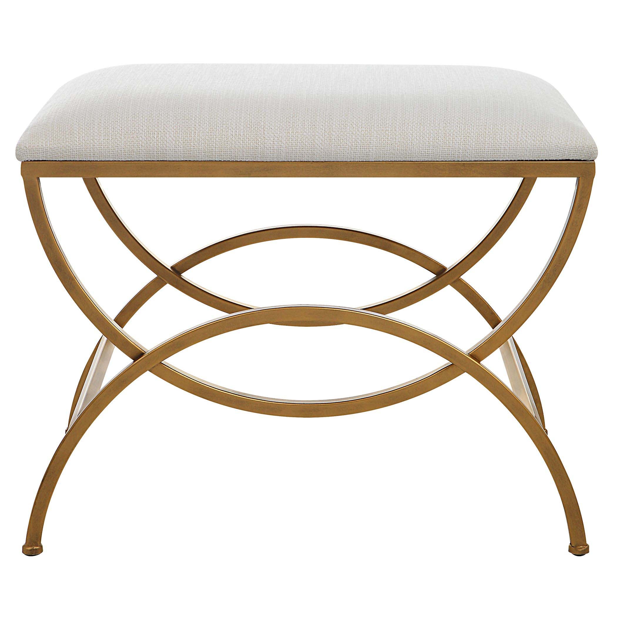 Decor Market Accent Stool - Antique Brushed Brass