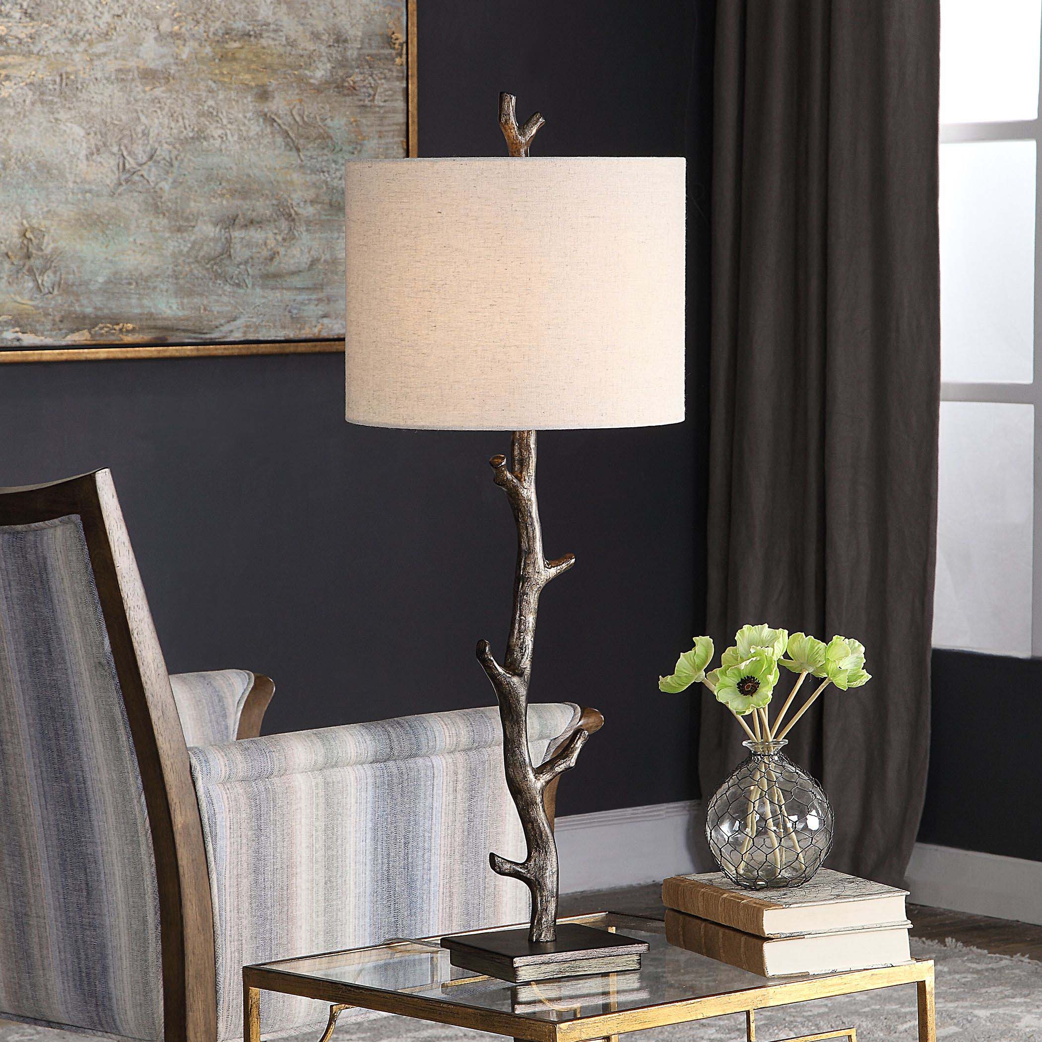 Decor Market Table Lamp Dark Bronze With Silver Undertones