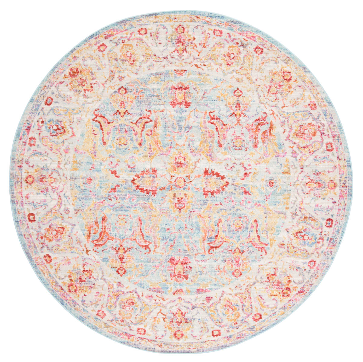 Safavieh Windsor 344 Rug, WDS344 - Aqua / Red