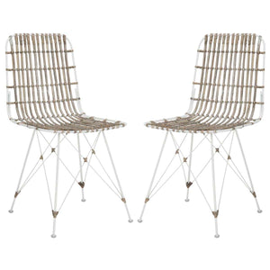Safavieh Minerva Wicker Dining Chair(Set of 2), WIK6510
