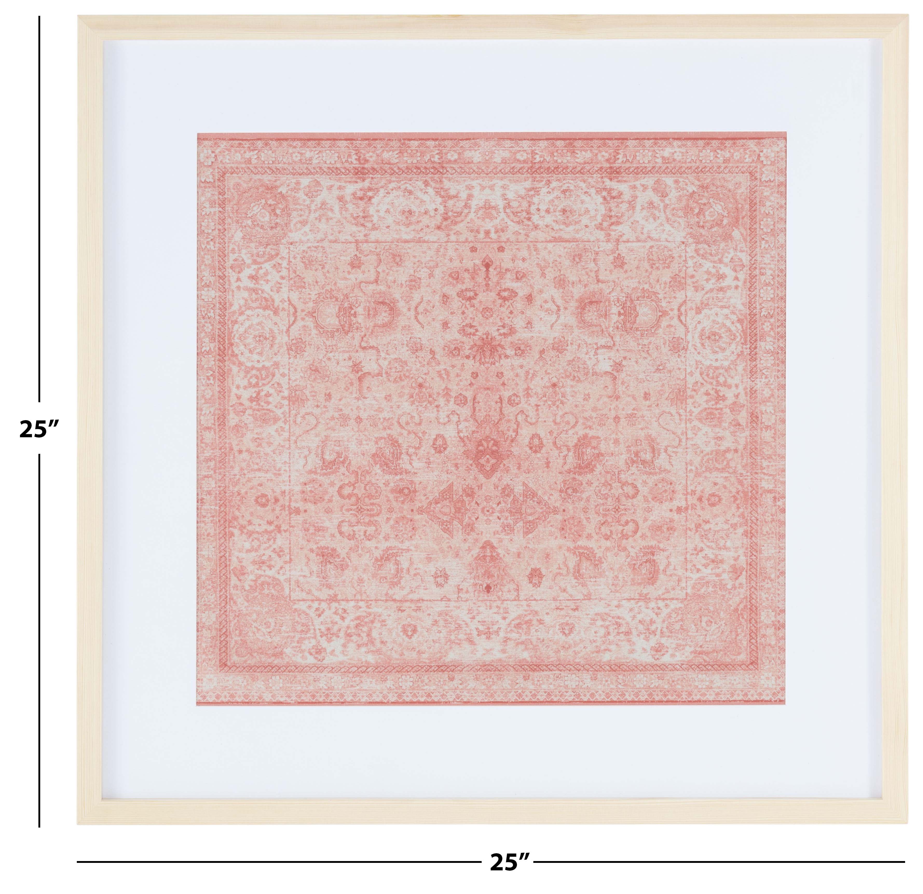Safavieh Alsephina 25 Framed Textile Wall Art , WLA1006 - Pink