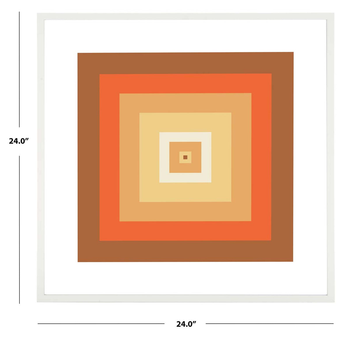 Safavieh That 70's Glow Framed Wall Art , WLA2046 - Golden Brown/Orange