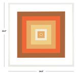 Safavieh That 70's Glow Framed Wall Art , WLA2046 - Golden Brown/Orange