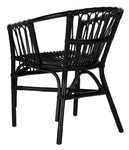 Safavieh Adriana Rattan Accent Chair, ACH6505 - Black (Set of 2)