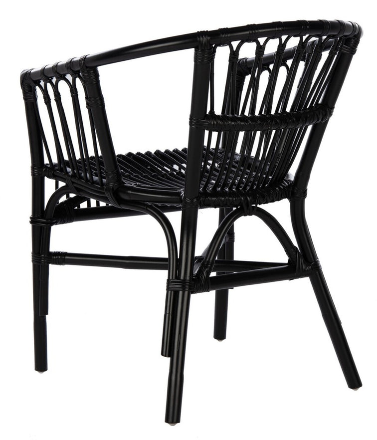 Safavieh Adriana Rattan Accent Chair, ACH6505 - Black (Set of 2)