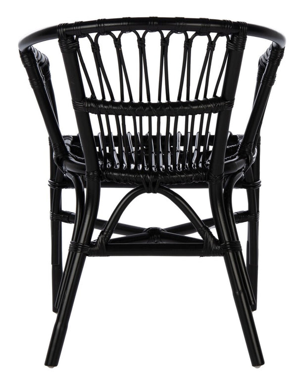Safavieh Adriana Rattan Accent Chair, ACH6505 - Black (Set of 2)