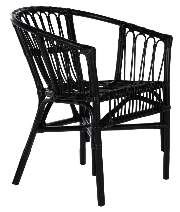Safavieh Adriana Rattan Accent Chair, ACH6505 - Black (Set of 2)
