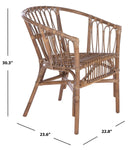 Safavieh Adriana Rattan Accent Chair, ACH6505 - Grey White Wash (Set of 2)