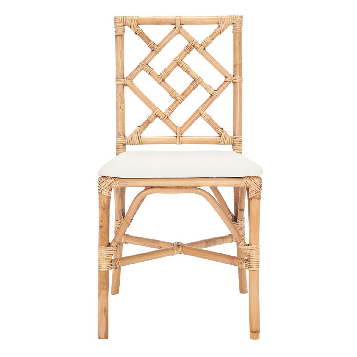 Safavieh Bhumi Accent Chair W/ Cushion (Set of 2) , ACH6509 - Brown/White
