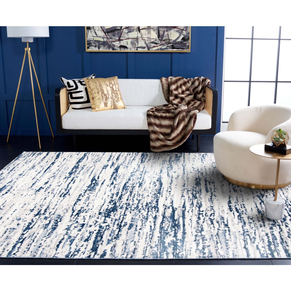 Safavieh AMELIA 768 Rug, ALA768 - GREY / NAVY