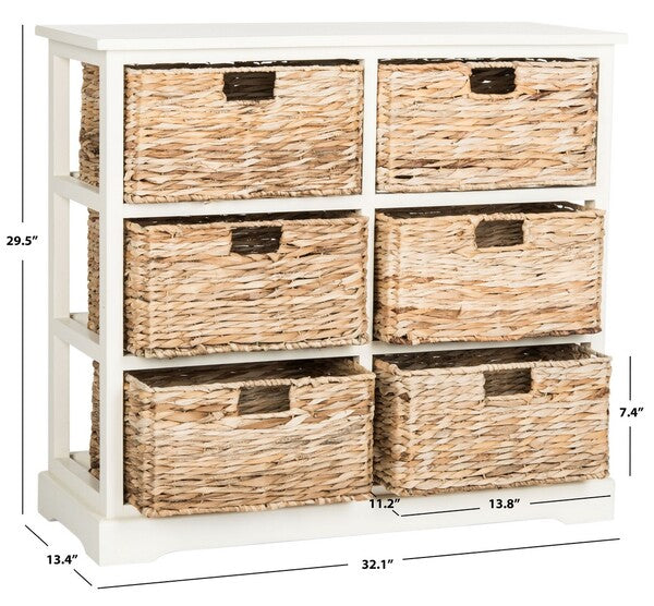 Safavieh Keenan 6 Wicker Basket Storage Chest , AMH5740