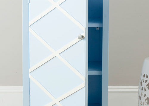 Safavieh Cary Small Cabinet , AMH6595 - Light Blue/ White
