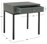 Safavieh Adena End Table With Storage Drawer , AMH6612 - Ash Grey