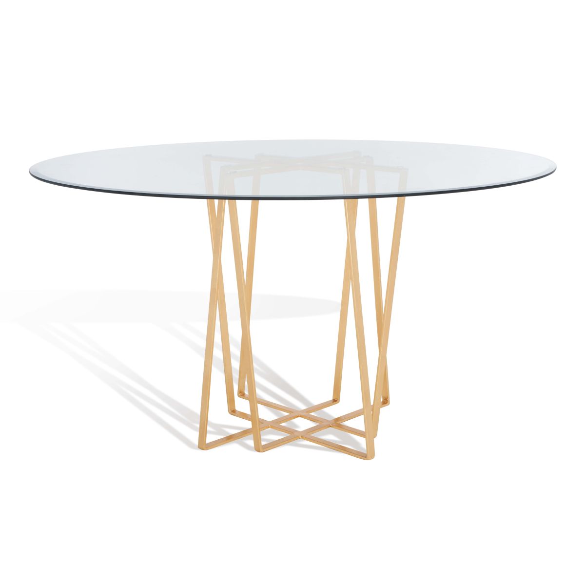 Safavieh Couture Scotty Metal And Glass Dining Table
