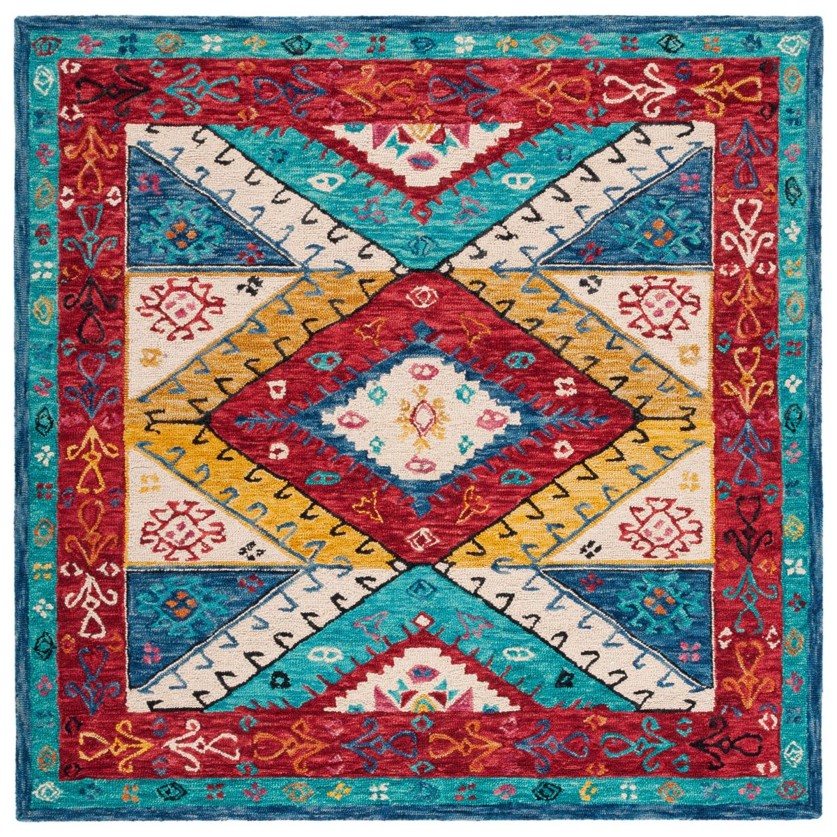 Safavieh Aspen 525 Rug, APN525 - Blue / Rust