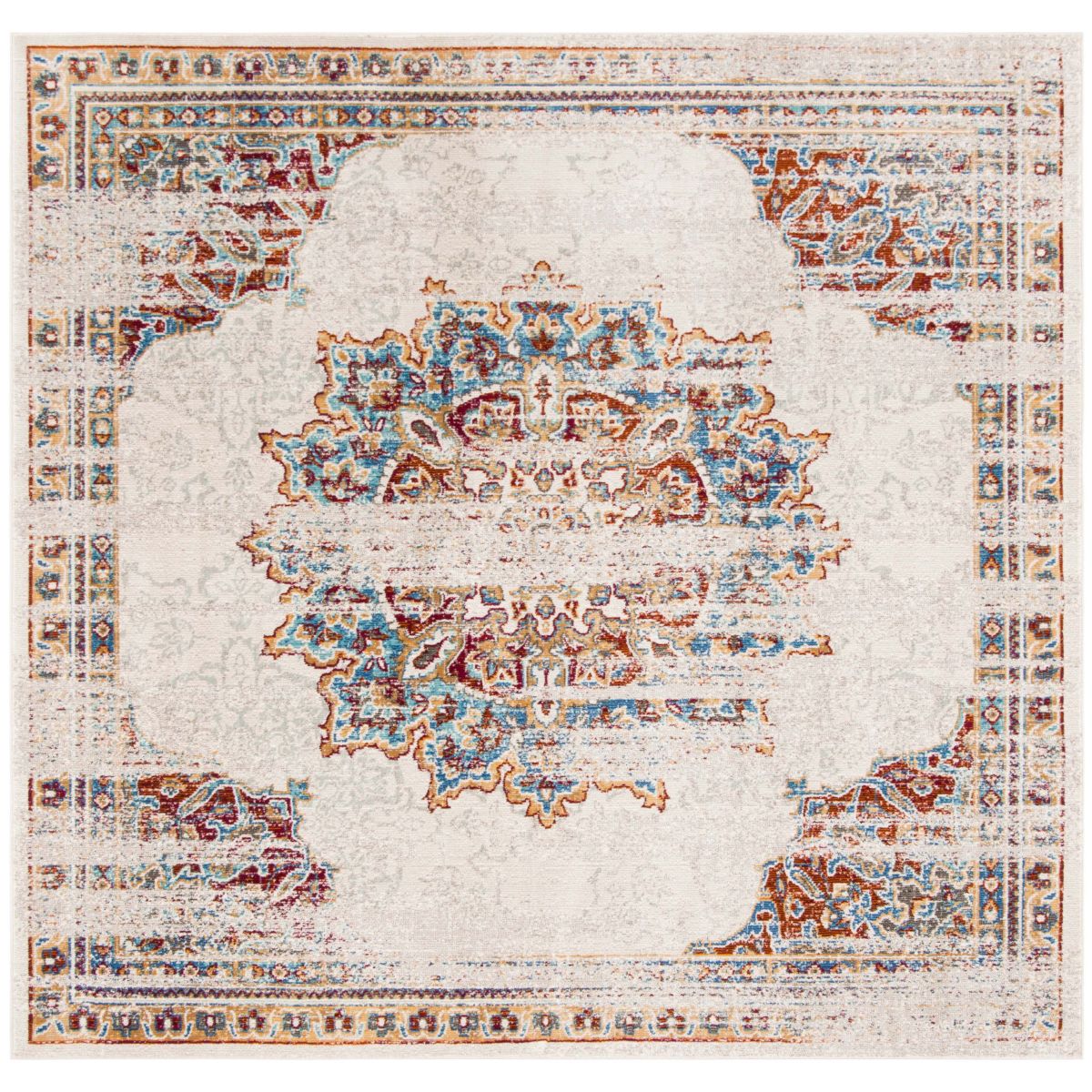 Safavieh Aria 103 Rug, ARA103 - Creme / Red