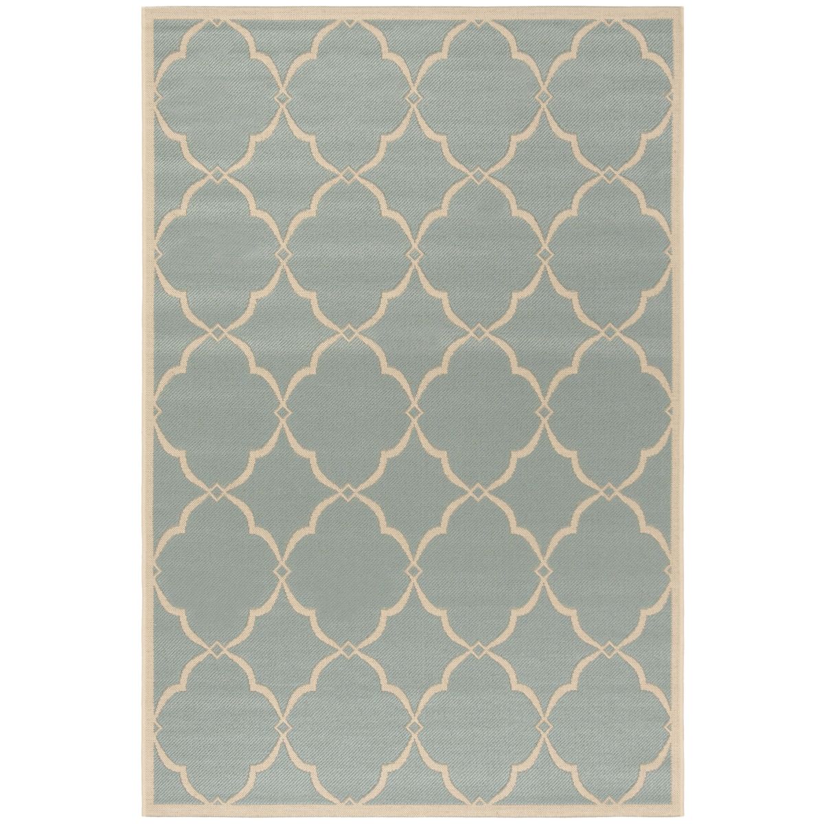 Safavieh Beach House 125 Rug, BHS125 - Aqua / Cream